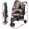 Itopfox 3 Wheel Pet Stroller for Small/Medium Dogs Cats, Lightweight Foldable Portable Compact Jogger All Terrain Travel Pet Gear System - 3 of 4