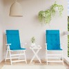 vidaXL High-Back Chair Cushions 2-Piece Set - Light Blue Oxford Fabric, Soft Foam Fiber Filled, Water-Resistant Outdoor/Indoor Cushions - 2 of 4