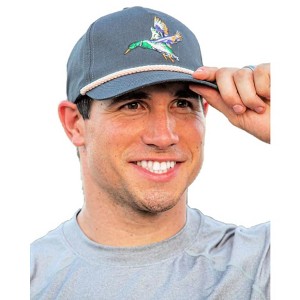Burlebo Men's Dark Charcoal Diving Duck Snapback Cap (Dark Charcoal Diving Duck, 5-7 3/8) - 1 of 2
