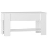 vidaXL Coffee Table High Gloss White 39.8"x19.3"x20.5" Engineered Wood - 3 of 4