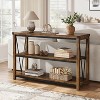 Coucheta 47 Inch Farmhouse Console Table with Storage, Narrow Long Entryway Table 3-Tier Shelf, Grey Sofa Table for Living Room Hallway - 3 of 4