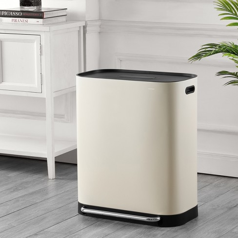 The Container Store 15.8 gal./60L Dual Recycler Step Trash Can