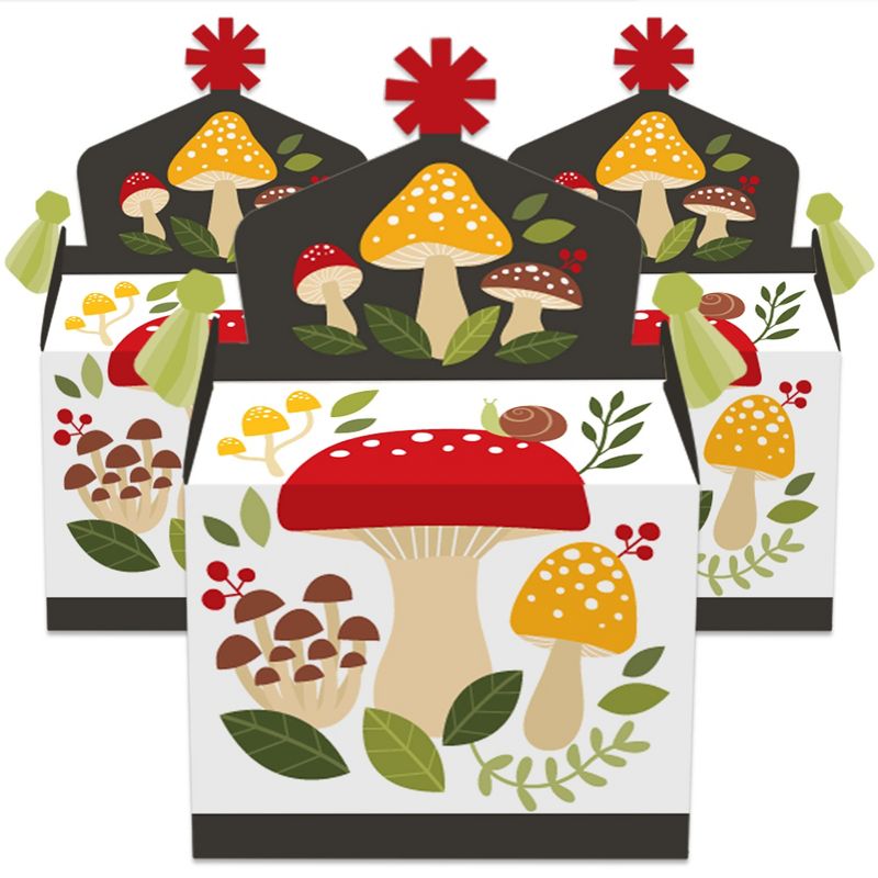 Big Dot of Happiness Wild Mushrooms - Treat Box Party Favors - Red Toadstool Party Goodie Gable Boxes - Set of 12, 2 of 9