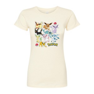 Women's - Pokémon - Eeveelution Stickers Fitted Graphic T-Shirt - 1 of 3