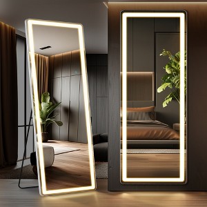 ALEXOUN Free Standing Full Length Floor Mirror,with Stand,Wall Mirror Full Length Thin Frame for Living Room Bedroom Cloakroom - 1 of 4