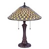 Chloe Lighting CH35945AJ16-TL2 Fanny Tiffany-style Victorian 2 Light Table Lamp 16" Wide - 3 of 3