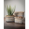 Sullivans Set Of 3 Jute & Polyester Baskets 9"H, 8.5"H & 8"H Brown - 4 of 4
