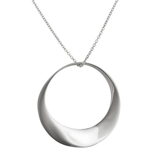 31mm Open Circle Pendant In Sterling Silver (18