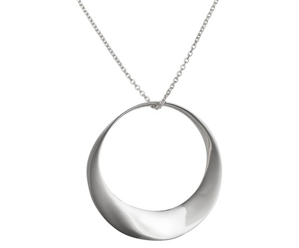 31mm Open Circle Pendant in Sterling Silver (18")