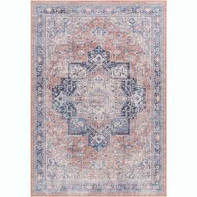 Mark & Day Worthville 7'10"x10'2" Rectangle Washable Woven Indoor Area Rugs Rust: Stain-Resistant, Low Pile, Traditional Style