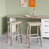 2pk 29" Solid Wood Saddle Barstool Natural - Room Essentials™ - 2 of 4