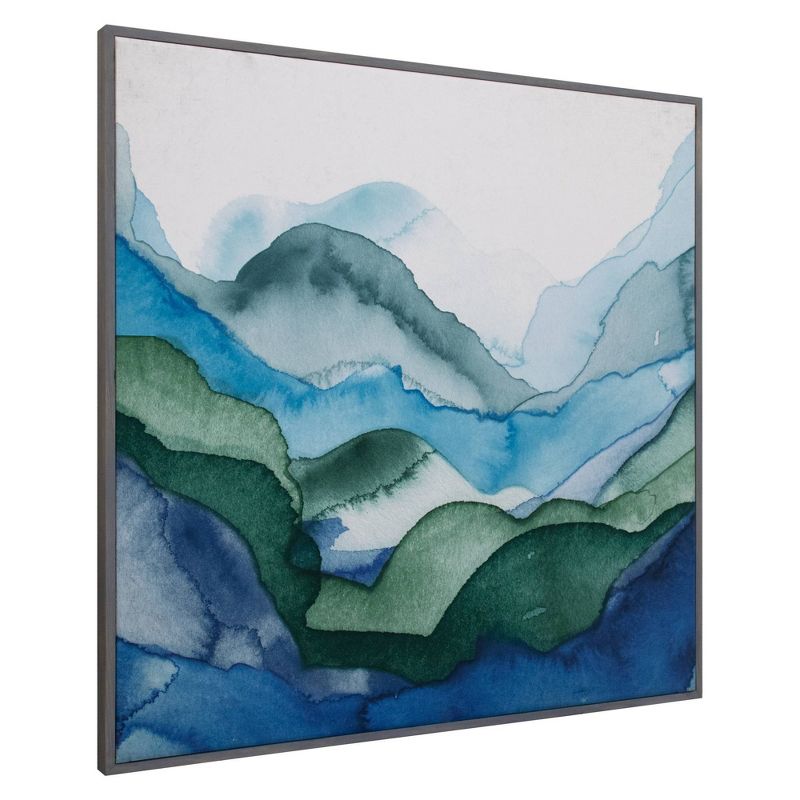 35&#34; x 35&#34; Emerald Quartz A by GI Artlab Framed Wall Art Canvas - Fine Art Canvas, 5 of 6