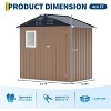 Storage Shed for Outdoor, Garden Shed Kit with Lockable Door and Air Vent, Tool and Utility Shed for Backyard, Patio, Lawn - 2 of 4