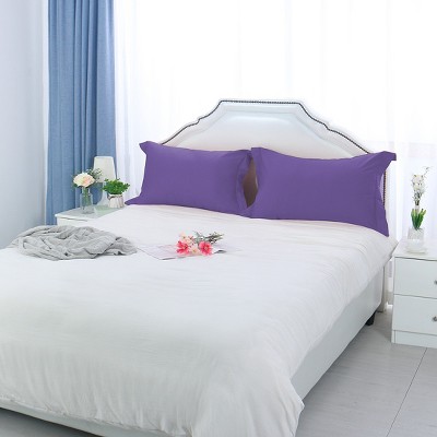 PiccoCasa Oxford Cotton Soft Bedroom Solid Pillowcase 2 Pcs
