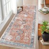 Machine Washable Vintage Floral Area Rug Ultra Thin Non Slip Carpet Stain Resistant Floral Printed  Floor Mat for Living Room Bedroom Kitchen - 3 of 4