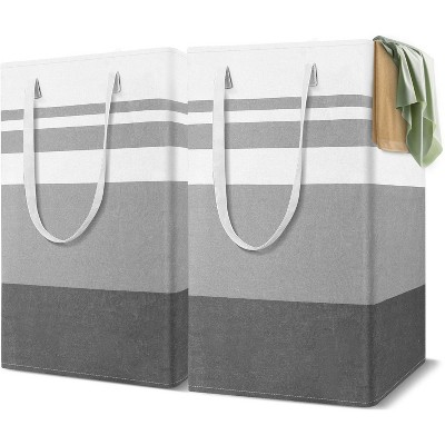 2Pack 75L Large Freestanding Collapsible Laundry Basket Hamper with Handles Waterproof Clothes Hamper