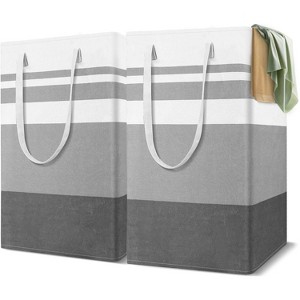 2Pack 75L Large Freestanding Collapsible Laundry Basket Hamper with Handles Waterproof Clothes Hamper - 1 of 4