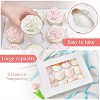 6 Pack 12 Count Cupcake Container with Handle Tray Windo - 4 of 4