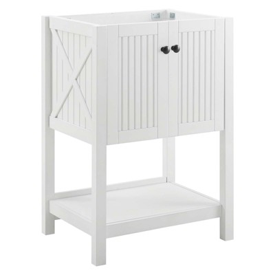 Modway Steam 23" Bathroom Vanity Cabinet - Wall-Mount MDF Storage Cabinet (Sink Basin Not Included), Modern Small Bathroom Organizer
