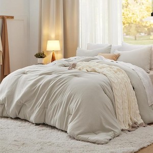 Bedsure Comforter Set – Soft & Warm Imitation Washed Cotton Bedding for All Seasons - 1 of 4