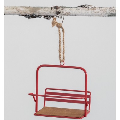 Sullivans Ski Lift Ornament 3.5"H Red