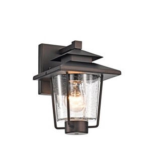 Chloe Lighting Thomas Transitional 1 Light Rubbed Bronze Outdoor Wall Sconce 10" Height - 1 of 4