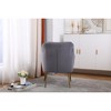 Velvet Modern Mid-Century Armchair with Golden Legs and Easy Assembly for Living Room - 4 of 4