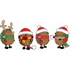 Girl's Design By Humans Christmas hedgehogs By Mangulica T-Shirt - 2 of 3