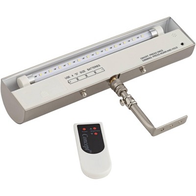 Satin Nickel 14'' Cordless LED Picture Light with Remote Control