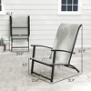 Set of 2 Outdoor Dining Chairs with High Back, Armrests, Folding Patio Chairs for Patio, Lawn, Camping - 3 of 4