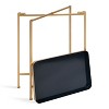 Kate and Laurel Celia Rectangle Metal Side Table, 18x12x26, Navy Blue and Gold - 4 of 4