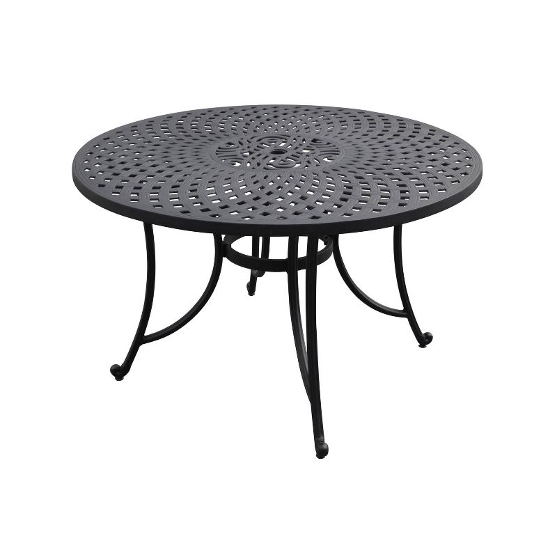Sedona 46&#34; Outdoor Round Dining Table - Black - Crosley, 4 of 6