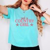 Just A Country Girl Stars Glitter/Puff Print - Womens Boxy Crop Top Graphic T-Shirt - 3 of 4
