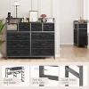 9-Drawer Fabric Dresser with Built-in Charging Station, Chest of Drawers for Bedroom, Living Room, Hallway, Closet - 4 of 4
