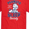 Men's - Peanuts - Peanuts Sleep Society Short Sleeve Graphic T-Shirt - 2 of 4