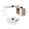 FUFU&GAGA Adjustable L Shaped Study Table Storage Drawers - 4 of 4