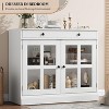 35.4" Modern Buffet Cabinet-Sideboard with Glass Door,Drawer & Ample Storage, Great for Dining Room & Kitchen Use - 4 of 4