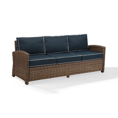 Bradenton Outdoor Wicker Sofa - Navy - Crosley