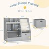 Arceso 4 in 1 Kids Bookshelf and Toy Storage Organizer, 3-Tier Toy Organizers with Removable Toy Bin, Toddler Sling Bookshelf with Storage Cubbies - 3 of 4