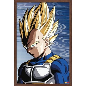 Trends International Dragon Ball Z: Cell Saga - Vegeta Super Saiyan Framed Wall Poster Prints - 1 of 4