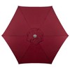 Northlight 7.5' Outdoor Patio Market Umbrella with Hand Crank - Burgundy - 3 of 4
