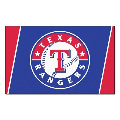 MLB Texas Rangers 4'x6' Plush Area Rug - Blue