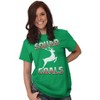 Xmas Santa's Reindeer Squad Goals Womens Graphic T Shirt Tees Brisco Brands - 3 of 4