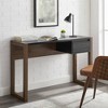 Claudine Chic Two-tone Writing Desk With Grooved Drawer Dark Walnut ...