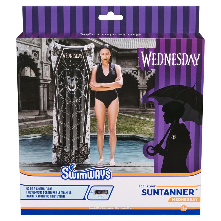 Swimways Wednesday Suntanner: PVC Pool Lounger for Ages 14+, 4 of 5