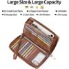 Clotth Women’s RFID Blocking Large Capacity Wallet with Detachable Wristlet - Fashionable PU Leather Clutch Purse for Daily Use,Travel - 4 of 4