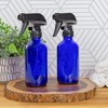 Cornucopia Brands 8oz Cobalt Blue Glass Boston Round Spray Bottles 2pk; 3-Setting Heavy Duty Sprayers, Refillable Bottle for DIY and Essential Oils - 2 of 4