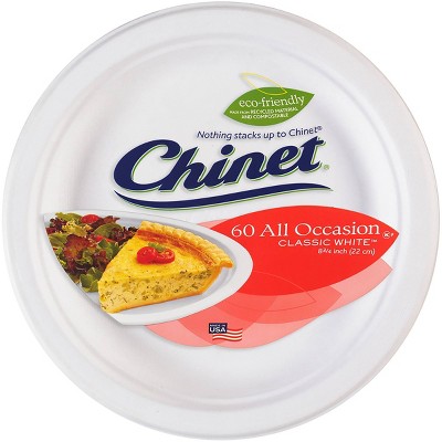 Chinet Classic Lunch Plate 8 3/4&#34; - 60ct