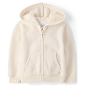 The Children's Place Toddler Active Long Sleeve Garment Dyed Premium Fleece Zip Up Sweatshirt - 1 of 4