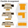 121.2" Versatile Modular Sectional Sofa Bed with Dual Storage Racks & Easy Mobility, Free-combined - 2 of 4